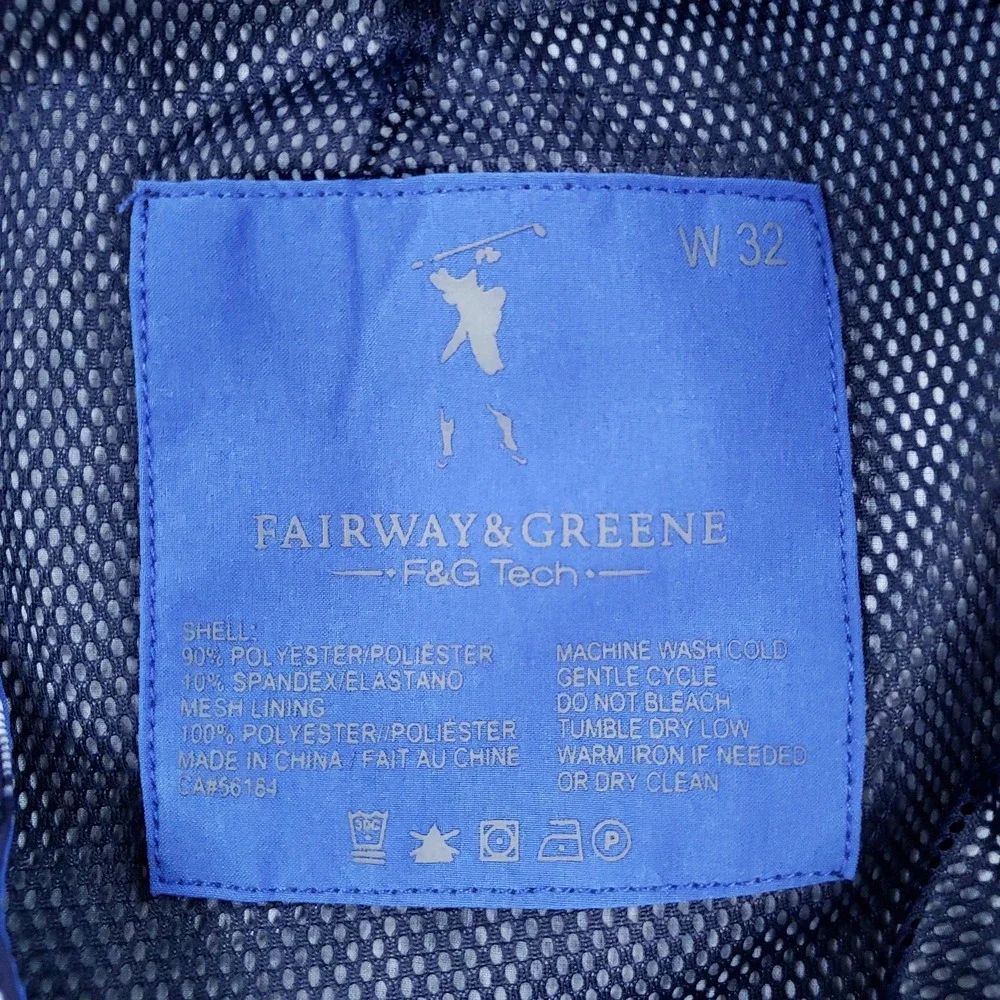Fairway & Greene Shorts Mens 32 Blue Bermuda Stretch Pockets Sailboat Golf‎